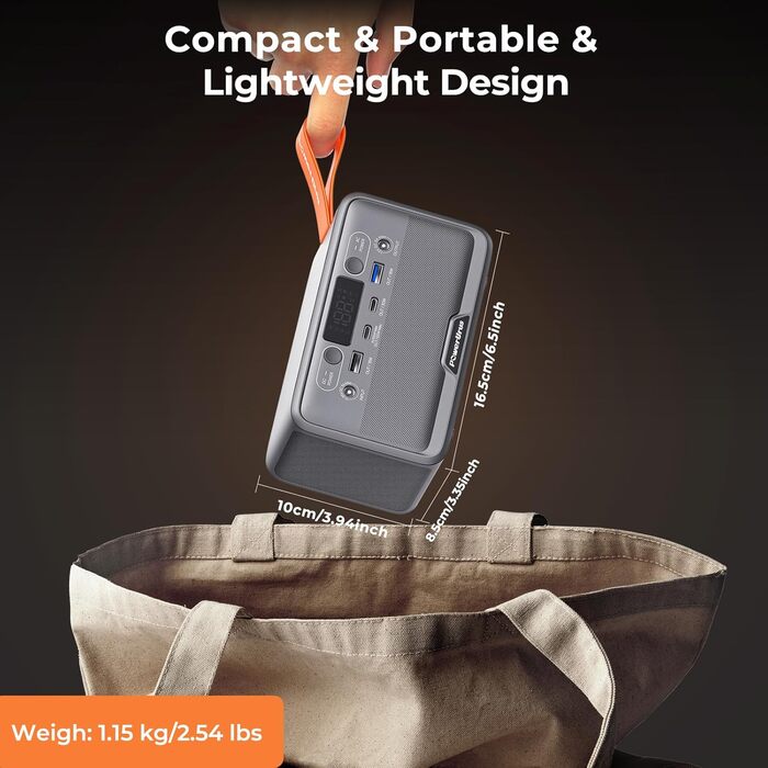 Портативна електростанція 89.6Wh LiFePO4 з акумулятором 100W (200W пік) та DC/USB/LED виходами, 12V прикурювачем для кемпінгу, подорожей та активного відпочинку