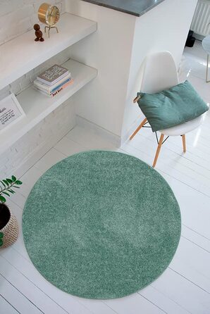 Килим для дому Carpet Studio круглий 130 см зелений