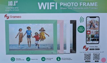 Цифровий фоторамка Cytem 10.1 дюйма з Wi-Fi, 32GB, сенсор руху, автоматичне поворотом, IPS 16:10 дисплей, сенсорний екран (рожевий)
