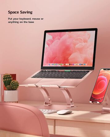Підставка для ноутбука Nulaxy C1, сумісна з MacBook та іншими ноутбуками - Рожеве золото