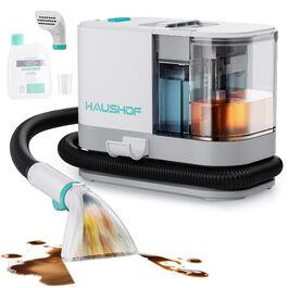 Портативний мийний пилосос для килимів та м'яких меблів HAUSHOF, 13 kPa, 2-в-1, тихий (≤77 dB)