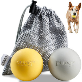 М'ячики для собак PiuPet I 6,5 см I в упаковці I набір з 2 м'ячиків I стійкі до укусів I незламні