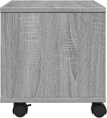 Підставка для принтера на колесах з полицями, білий ДСП, для офісу та дому (Грау Сонома)