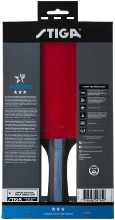 Ракетка для настільного тенісу Stiga Future 3 зірки, червона / чорна