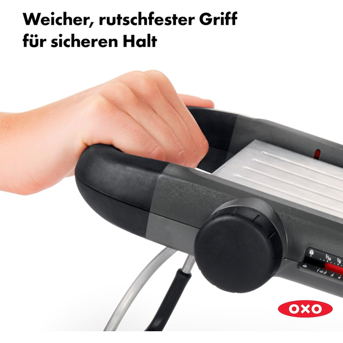 OXO Good Grips Професійний овочевий та фруктовий слайсер 2.0 з японської сталі, сірий, для кухні