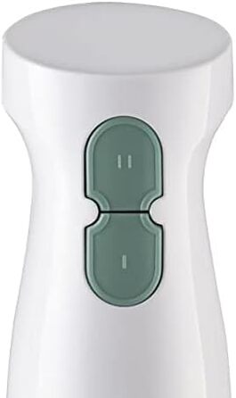 Ручний блендер 600 Вт Ручний блендер 2 швидкості Ергономічна ручка Знімні Нержавіюча сталь Можна мити в посудомийній машині (білий і зелений)