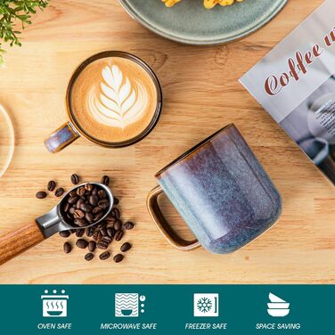 Набір посуду Vancasso Steingut 24 елементи, на 8 осіб: тарілки, салатники, миски. Серія ONION (блакитний), дизайн 