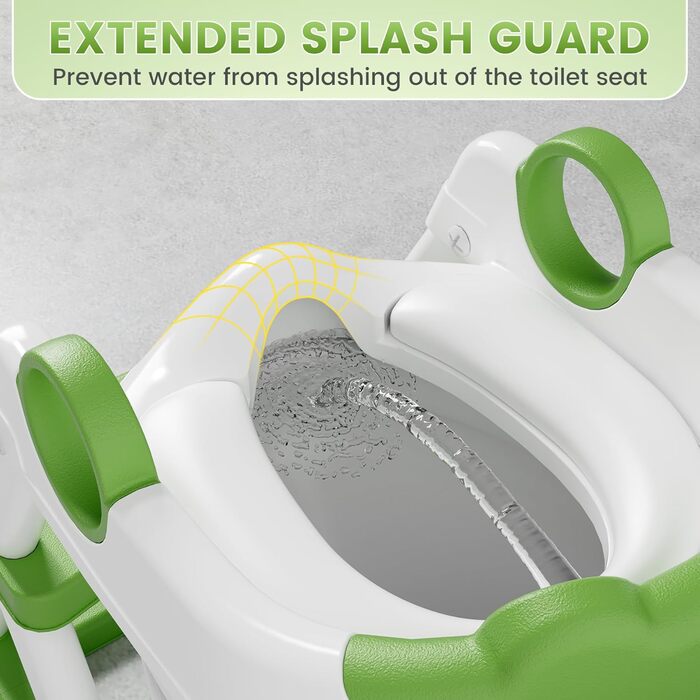Унітаз-сходинки для дітей COOSEYA Frosch з тренувальним сидінням, зелений