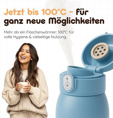 Підігрівач для дитячих пляшечок BEBELUX LUX MOM KIT – Електричний, USB-C, 36W, BPA-free, з терморегулятором, для подорожей (Бежевий)