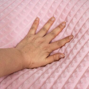 Лежанка-подушка Lesekissen A Nice Night, велика, для дорослих та дітей, з підлокітниками, підтримка спини для сну та відпочинку в ліжку/на дивані, вафельна текстура, стереоскопічний дизайн (Рожева, велика)