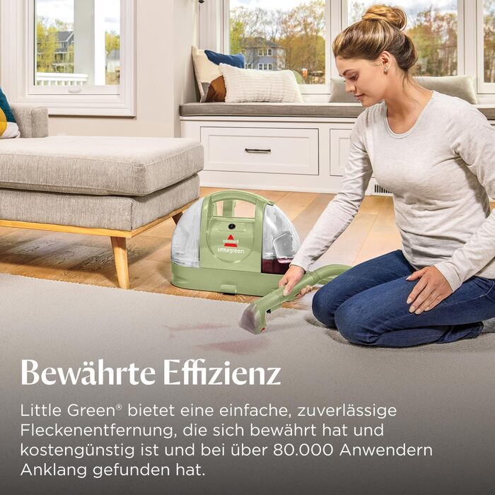 BISSELL Little Green - портативний мийник для килимів та м'яких меблів. Потужний мийник для видалення плям та бруду, для дому, авто та інших поверхонь. Модель 4098N