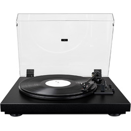 Проигравач вінілу Pro-Ject Automat A1 з вбудованим фонокоректором, повністю автоматичний, перемикач швидкостей 33/45 об/хв, головка Ortofon OM10, чорний
