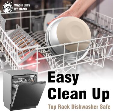 Набір місок для перемішування BEWOS 7 шт. з кришкою, нержавіюча сталь, з терткою, вкладна конструкція, розміри 0.5, 1, 1.4, 1.85, 2.35, 3.2, 4 л для змішування та подачі