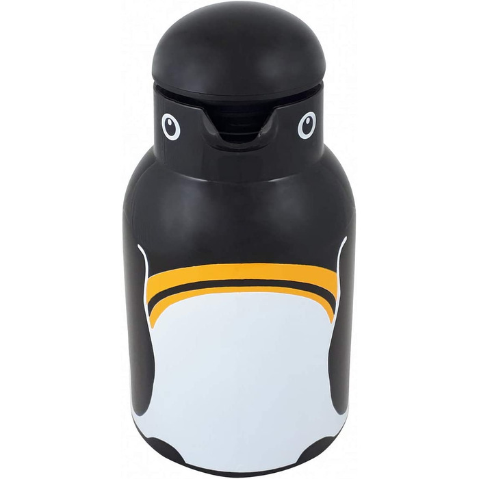 Термос Helios Thermoskanne Thermo-Bird Pinguin 1L, 6 годин, підтримує температуру напоїв, зручний вилив через носик, міцний пластик, чорний