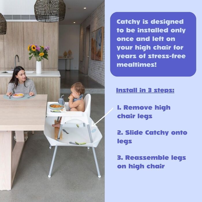 Захисна підставка для стільця Stokke Tripp Trapp - біла. Підходить для IKEA Antilop.