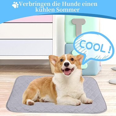 Охолоджуючий килимок NIBESSER для собак килимок для охолодження собак самоохлаждающийся килимок для собак кішок килимок для охолодження домашніх тварин м-50x70 см сірий
