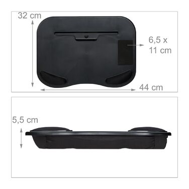 Підставка для ноутбука Relaxdays для підтримки ніг, чорна