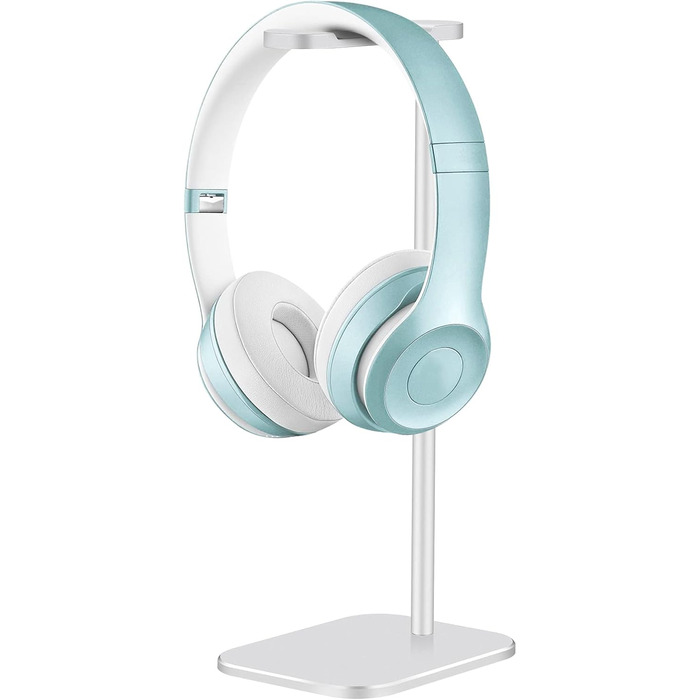 Підставка для навушників з алюмінію, тримач для гарнітури з міцною металевою основою для столу, сумісна з більшістю навушників (Рожеве золото) (Срібло)