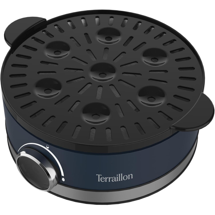 Електричний яйцеварка TERRAILLON New Moon, 7 яєць, 410 Вт, таймер, нержавіюча сталь, блакитний