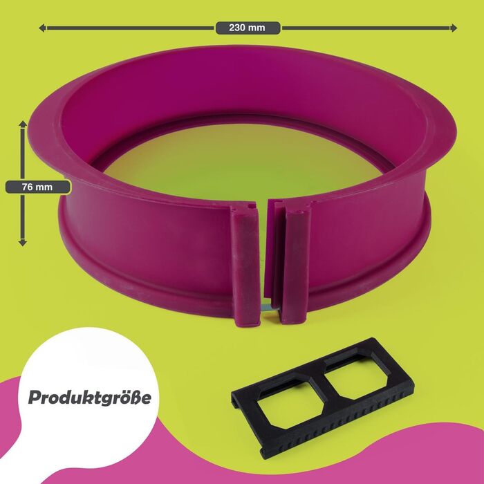 Силіконова форма для випічки тортів з антипригарним покриттям (з скляною основою XL), фіолетовий