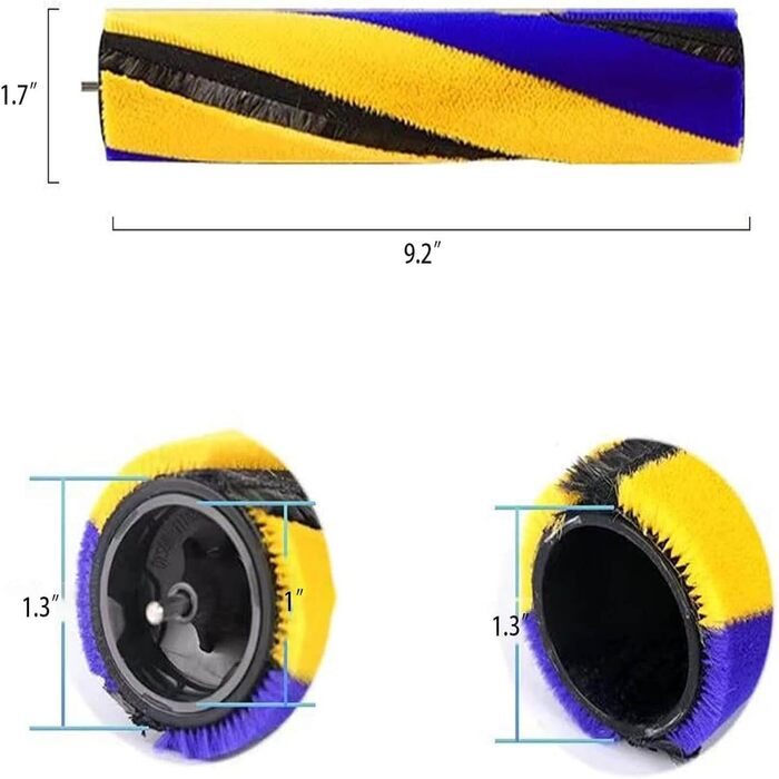 Заміна ролика щітки Sparesbarn 971634-01 для Dyson V12 / V15 Detect Slim Absolute/Total Clean/Extra, V8 /V10 Цифровий тонкий щітковий пилосос М'які ролики Аксесуари для підлогового інструменту