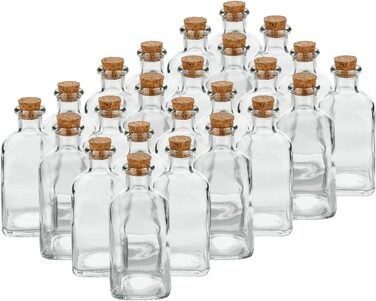 Скляні пляшки з пробкою Dszapaci 24 шт 120 мл прозорі