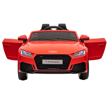 Електромобіль HOMCOM для дітей Audi 12V з пультом дистанційного керування 2,4G, музикою, звуком клаксона, світлодіодною підсвіткою, USB/MP3-роз'ємом, функцією руху назад, для дітей віком 3-5 років, червоний