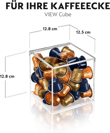 Контейнер для капсул Nespresso VIEW Cube - стильна та зручна організація капсул кави (50 шт.)