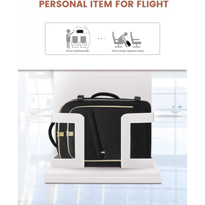 LOVEVOOK Рюкзак для ручної поклажі, дорожній рюкзак для жінок, водонепроникний, з відділенням для взуття, 17-дюймовий ноутбук, рюкзак для подорожей, 40L, 45x36x20, чорний