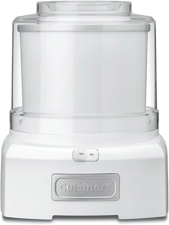 Морожениця CUISINART ICE21 для домашнього морозива, джелато, сорбету, йогурту, 1.4 л, пластик, біла, сімейна