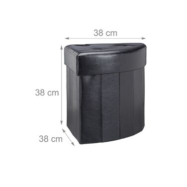 Relaxdays Кутовий пуф з місцем для зберігання