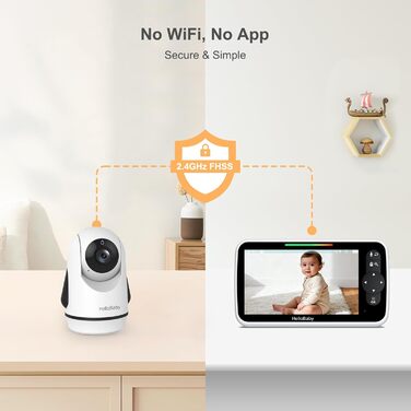 Відеоняня HelloBaby HB6351Plus з камерою та аудіо, 5