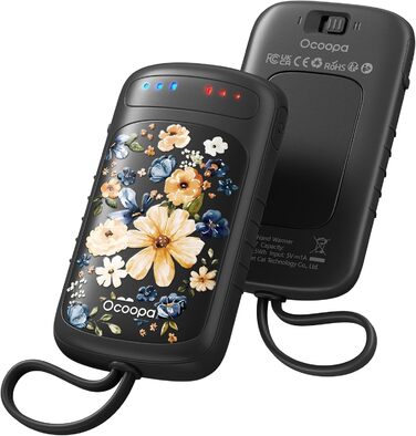 Електричні грілки для рук OCOOPA UT5 DuoHeat, 2 шт., швидкий нагрів, 8 годин роботи, 67г, багаторазові, для кемпінгу, полювання, подорожей, подарунок для чоловіків, чорний