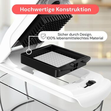 Набір для нарізки овочів та фруктів 4-в-1 (білий) - спіралізатор, нарізувач, тертка, шинковка