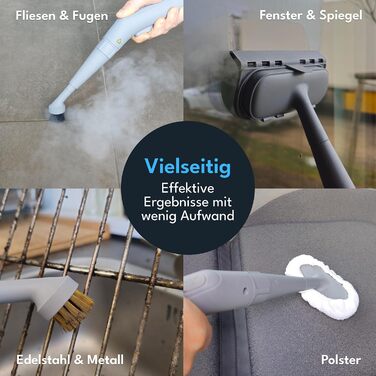 Електричний пароочисник LEBENLANG - 3,5 Bar, 1000W, 12 аксесуарів | Для дому, ванної кімнати, авто та вікон