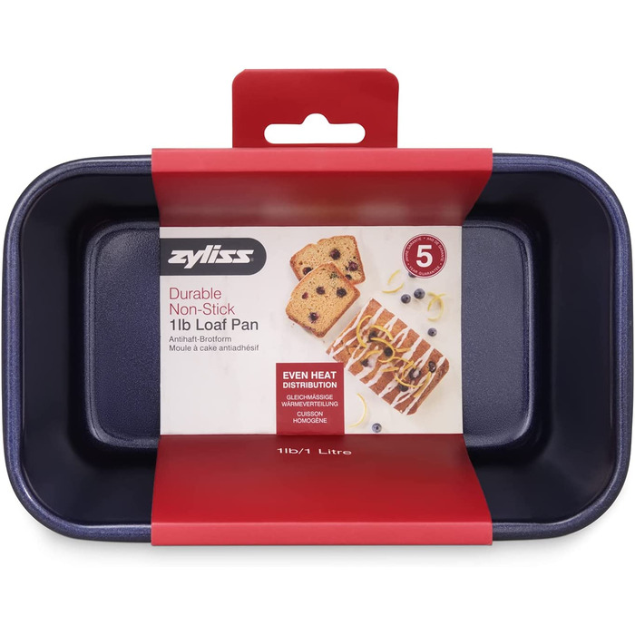 Форма для випічки Zyliss E980194 Springform, з антипригарним покриттям, нержавіюча сталь, темно-синя, з плоскою основою, для маленьких тортів, антипригарна, для посудомийної машини, 5 років гарантії