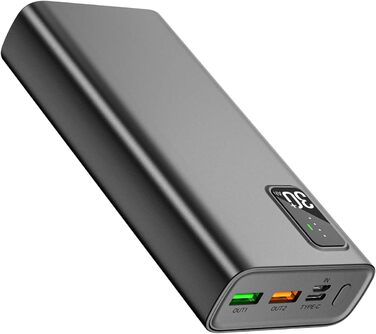 Швидка зарядка QC 3.0 PD 20 Вт USB, 3 виходи, 2 входи, акумулятор високої ємності, 26800mAh 22.5W