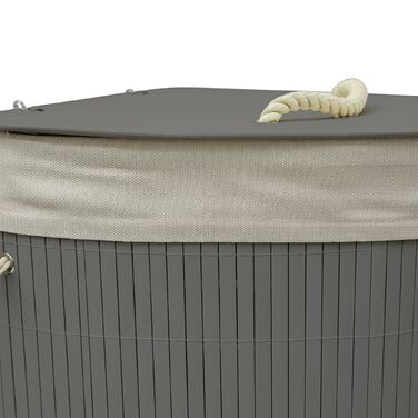 Кошик для білизни кутовий з бамбука Relaxdays з кришкою