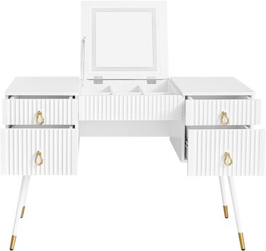 Сучасний туалетний столик ModernLuxe з дзеркалом та 5 висувними ящиками (100x76x40 см)