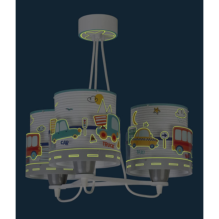 Дитяча лампа Dalber, Підвісний Світильник, підвісний світильник, 3 лампи, дитячі автомобілі та літаки для подорожей, різнокольорові