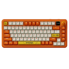 Бездротова механічна клавіатура Ajazz  AK820 MAX  Avocado Switch Orange-White Theme-RGB--With Screen