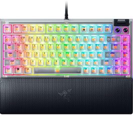 Razer BlackWidow V4 75% Phantom White: Механічна ігрова клавіатура з RGB підсвічуванням та Hot-swap