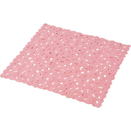 Килимок для душу Dynamic24 з ефектом каменю 52X52 см з ПВХ, нековзний килимок для душа для душу (рожевий)
