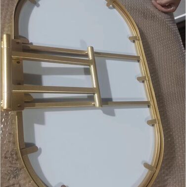 Дзеркало для ванної кімнати Eckspiegel, поворотне, овальне, з металевим каркасом, HD, захищене від вибухів, розміри 30x50 см, 35x60 см, 40x80 см, 50x80 см, колір чорний