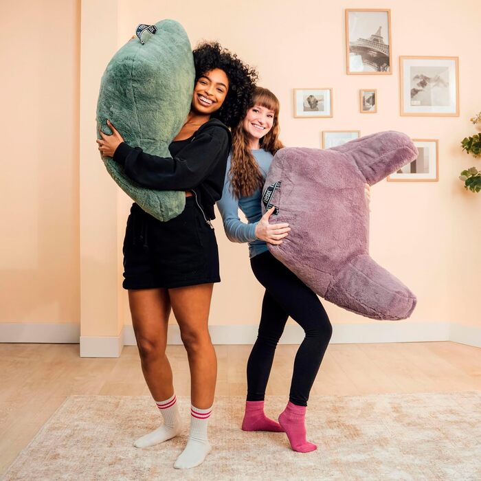 Подушка для читання Nestl Pelz, стильна спинка для сидіння в ліжку, штучне хутро, подушка-стілець з підлокітниками, подушка для читання в ліжку, для дорослих та дітей, спинка для відпочинку в ліжку, салатовий колір, стандартний розмір