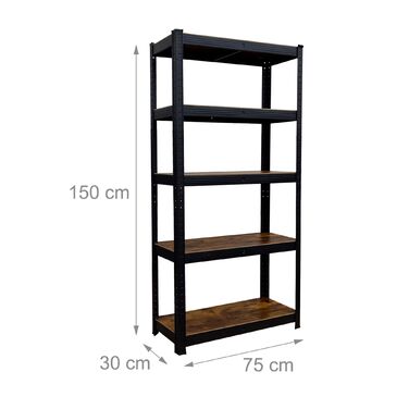 Поличкова система Relaxdays для важких навантажень, 875 кг, стиль Індустріальний Шик
