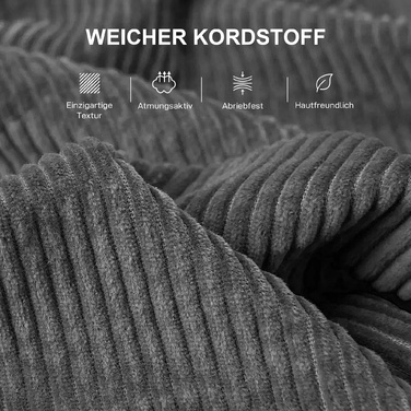 Диван на три особи з декоративними подушками, диван з велюру для вітальні та спальні, ширина 212 см, темно-сірий