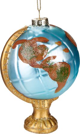 Скляна Різдвяна куля ручної роботи Глобус, видувні ялинкові прикраси фігурки забавні прикраси Підвіска Баумку