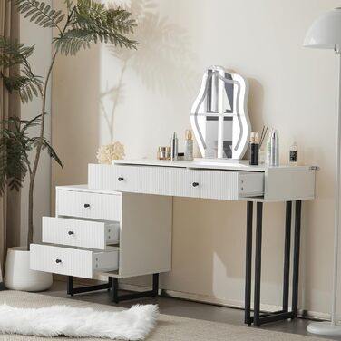 Сучасний туалетний столик ModernLuxe з дзеркалом та 5 шухлядами (100x76x40 см)