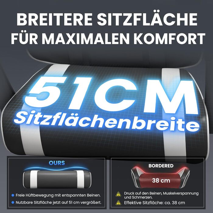 Ігровий крісло-шкік Gamer Sessel - ергономічне ігрове крісло з підтримкою попереку, регульоване по висоті, м'яке, до 150 кг, велике
